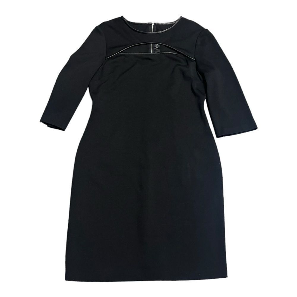 St. John Black Long Sleeve Dress